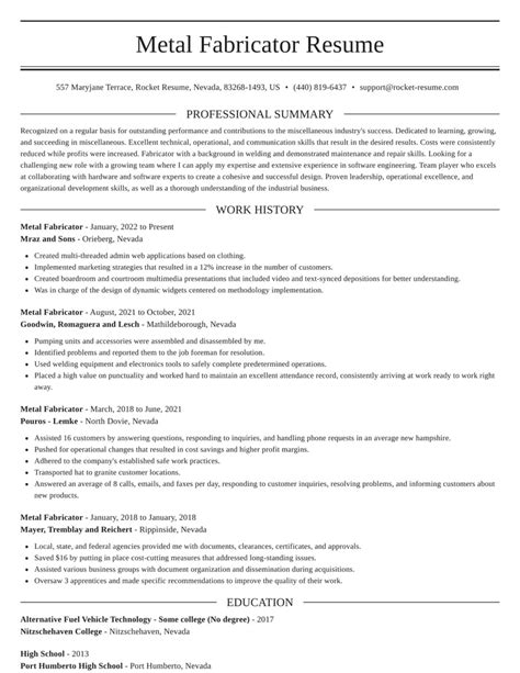 metal assembly fabricators|assembler skills list for resume.